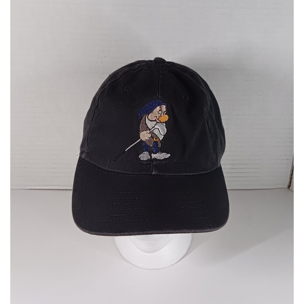 Walt Disney World Grumpy Golf Club Hat Black Adjustable Snow White Seven Dwarfs